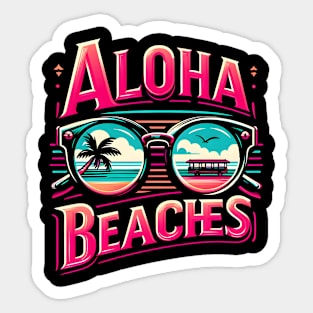 Aloha Beaches Paradise Sticker